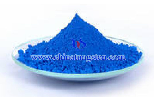blauw wolfraamoxide kleurenbeeld
