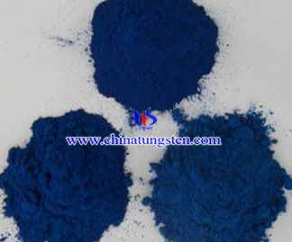 imagem do azul do óxido de tungstênio da diferença da cor