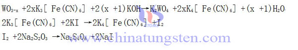 藍色氧化鎢中的氧指數計算公式